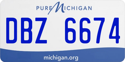 MI license plate DBZ6674