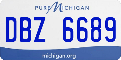 MI license plate DBZ6689