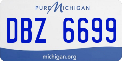 MI license plate DBZ6699