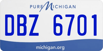 MI license plate DBZ6701