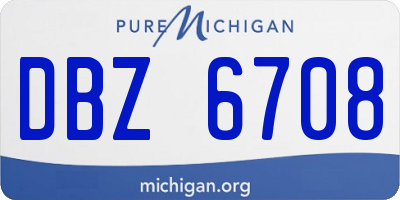 MI license plate DBZ6708