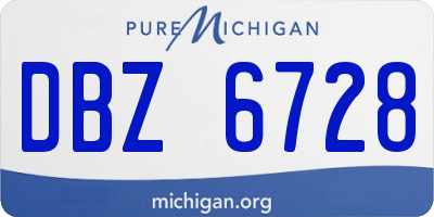 MI license plate DBZ6728