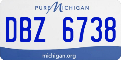 MI license plate DBZ6738