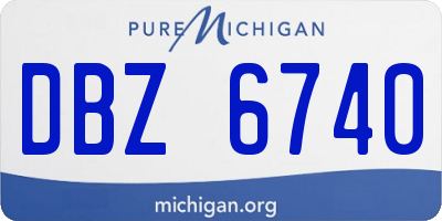 MI license plate DBZ6740