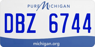 MI license plate DBZ6744