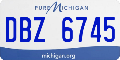 MI license plate DBZ6745