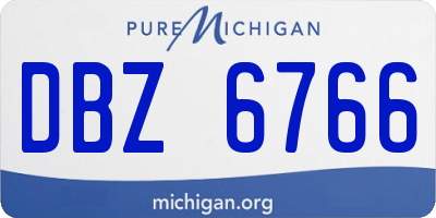 MI license plate DBZ6766