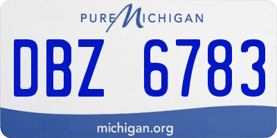 MI license plate DBZ6783