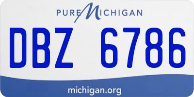 MI license plate DBZ6786