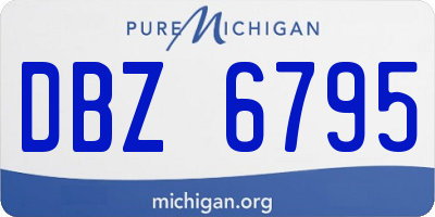 MI license plate DBZ6795