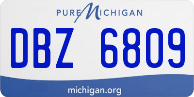 MI license plate DBZ6809