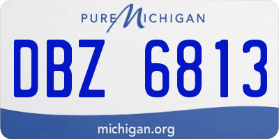 MI license plate DBZ6813