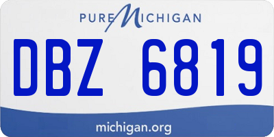 MI license plate DBZ6819