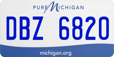 MI license plate DBZ6820