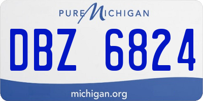 MI license plate DBZ6824