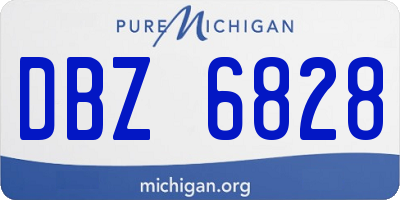 MI license plate DBZ6828