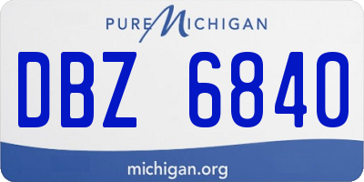 MI license plate DBZ6840