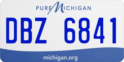 MI license plate DBZ6841