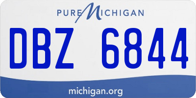 MI license plate DBZ6844