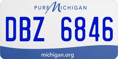 MI license plate DBZ6846