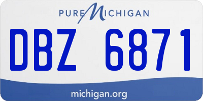 MI license plate DBZ6871