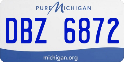 MI license plate DBZ6872