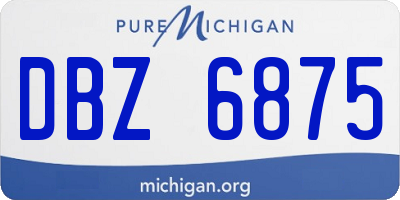 MI license plate DBZ6875