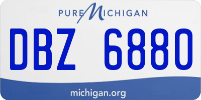 MI license plate DBZ6880