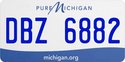 MI license plate DBZ6882