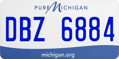 MI license plate DBZ6884