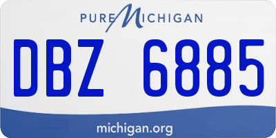 MI license plate DBZ6885