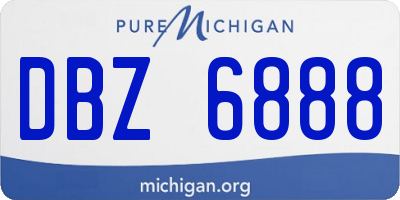 MI license plate DBZ6888