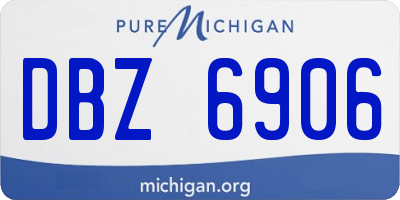 MI license plate DBZ6906