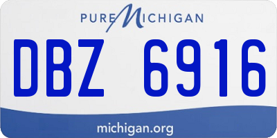 MI license plate DBZ6916
