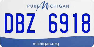 MI license plate DBZ6918