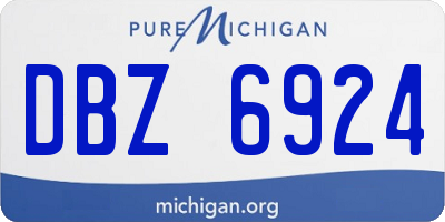 MI license plate DBZ6924