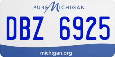 MI license plate DBZ6925