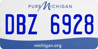 MI license plate DBZ6928