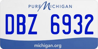 MI license plate DBZ6932