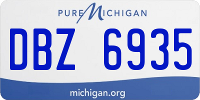 MI license plate DBZ6935
