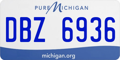 MI license plate DBZ6936