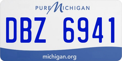 MI license plate DBZ6941
