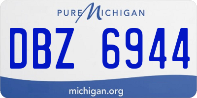 MI license plate DBZ6944