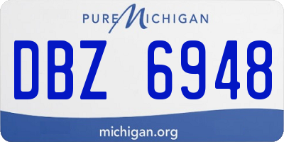 MI license plate DBZ6948
