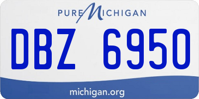 MI license plate DBZ6950