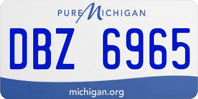 MI license plate DBZ6965