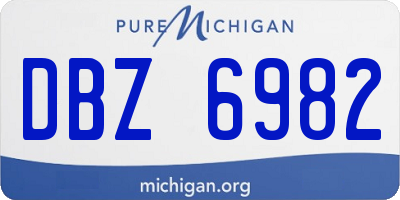 MI license plate DBZ6982