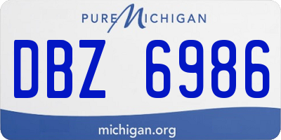 MI license plate DBZ6986