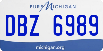 MI license plate DBZ6989