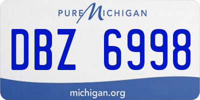 MI license plate DBZ6998